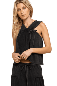 Drapey Comfy Soft Black Crop Tank Top - Paul lucianolaw