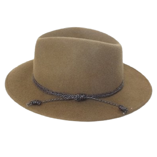 Upgrade Your Style Pecan Colored Panama Hat with Braided Trim